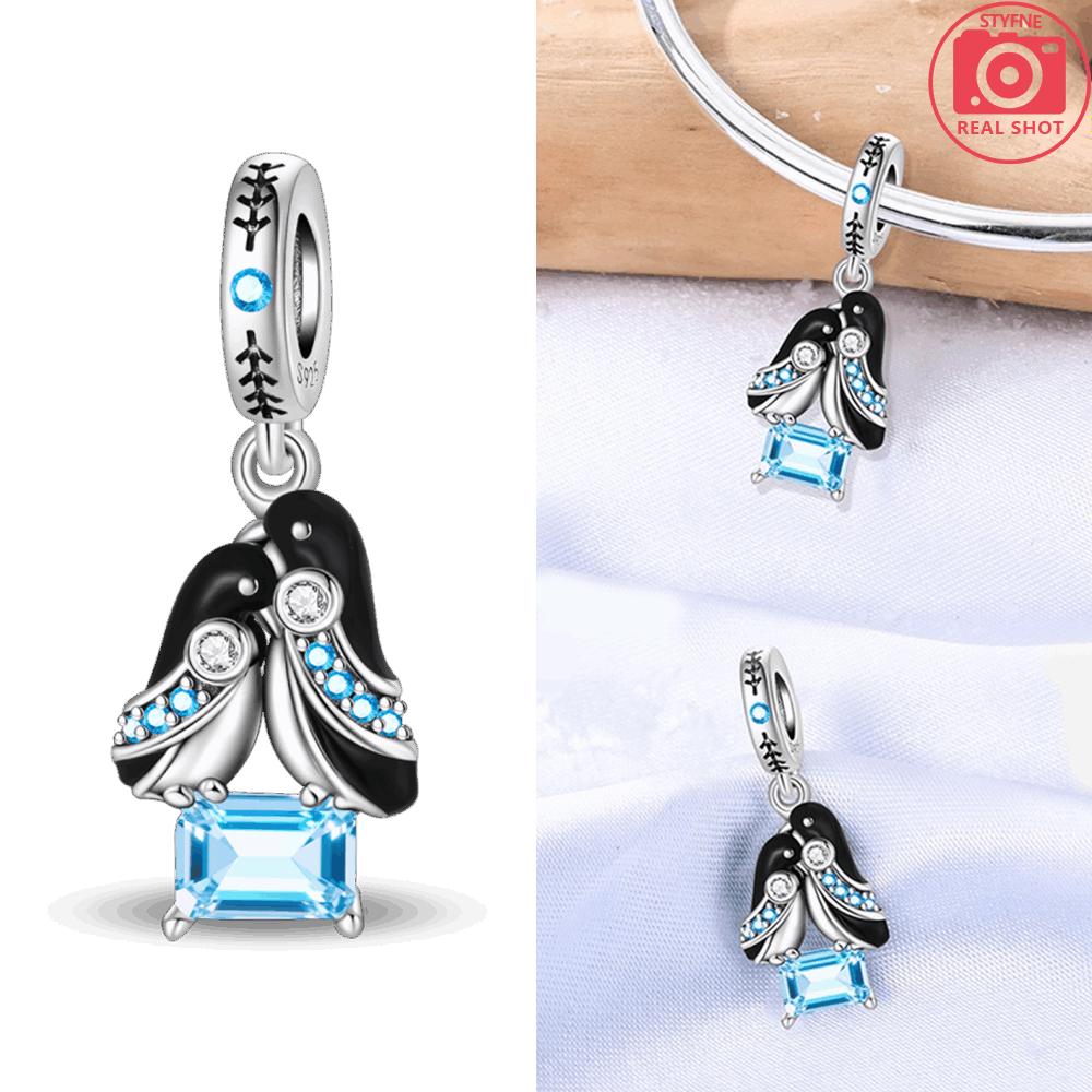 Blue Ocean Sea Star Penguin Mother-Child Bonding Among Mermaids Original Copper Beads Fit Bracelet Jewelry Diy Women Gift