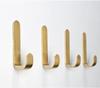 Nordic Style Pure Brass J-Shaped Adhesive Hook for Bathroom, Toilet, or Kitchen.