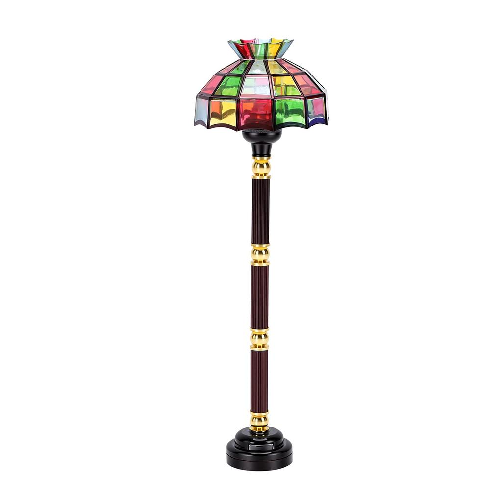 1:12 Scale Dollhouse Lamp Lifelike Battery Operated Decorative Miniature Floor Lamp for Micro Scene Decoration