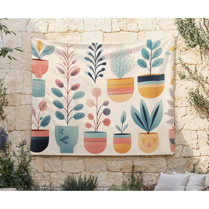 flowers tapestry 75x100 чёрный