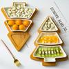 Ceramic Christmas Tree Fruit & Snack Plates Set