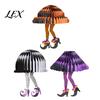 Seasonal Lawn Ornaments Halloween Honeycomb Witch Leg Ornament, Foldable Paper Creepy Garden Hanging Decoration for Party, Holiday Home Decor Festive