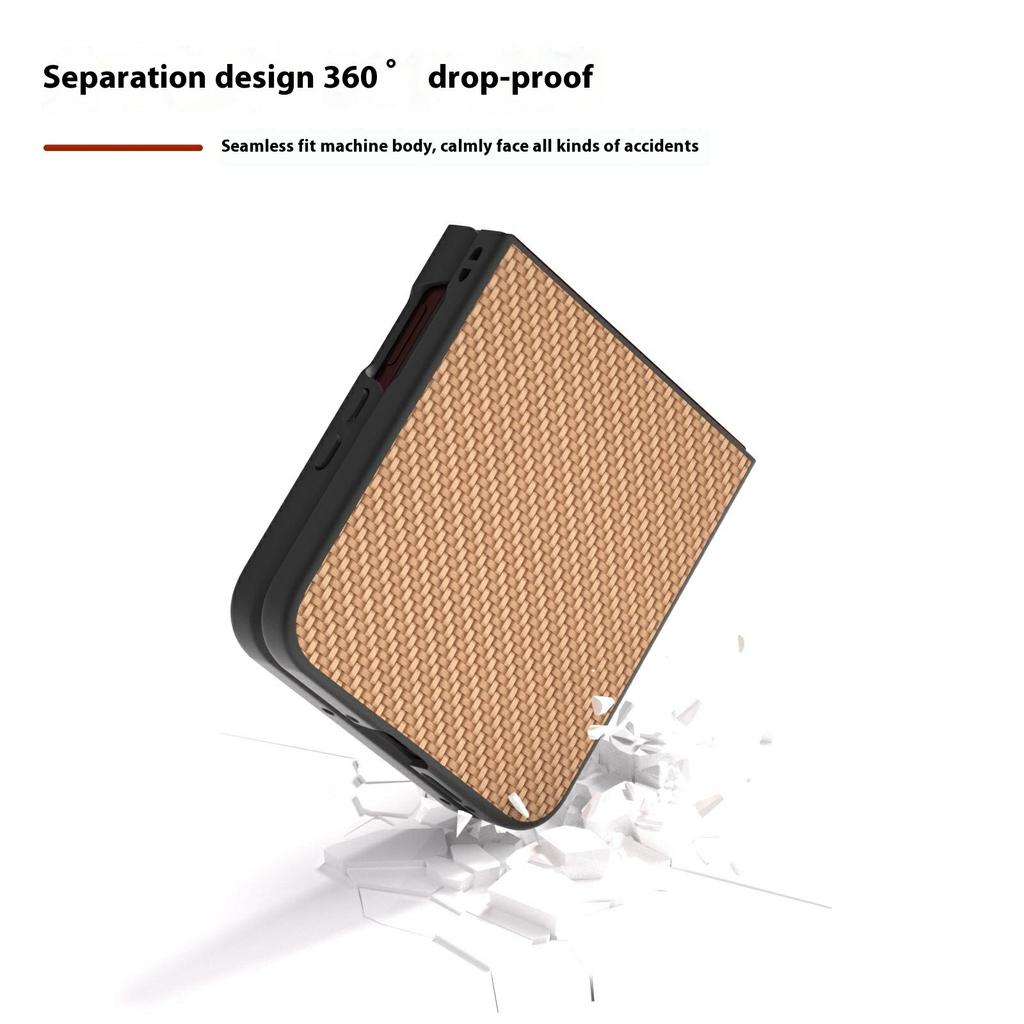 Pro Motorola Razr 60 Ultra 5G Pouzdro PU + PC Kryt telefonu s texturou uhlíkových vláken