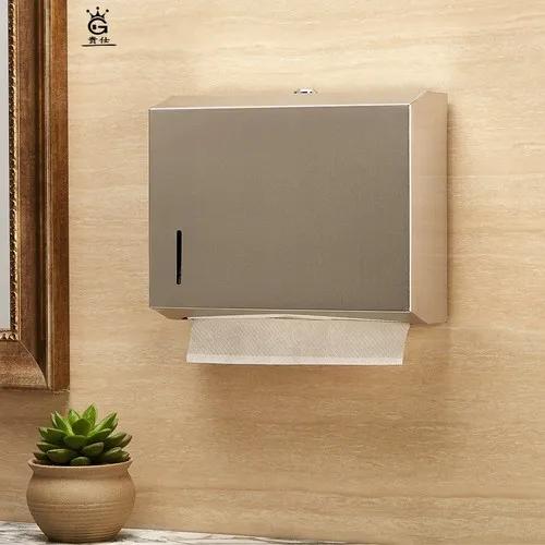 

Metal Wall Tissue Holder Bathroom Tissue Box Towel Dispenser Waterproof Kitchen Toilet Paper Storage Gold Stainless Steel Gift
