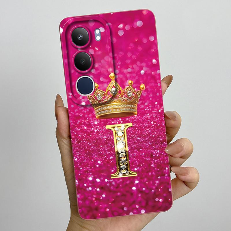 Pro Vivo Y19s 4G Pouzdro Koruna Počáteční Písmeno Měkký Silikonový Ochranný Zadní Kryt Pro Vivo V2419 Coque pro VivoY19S Y 19 s Fundas