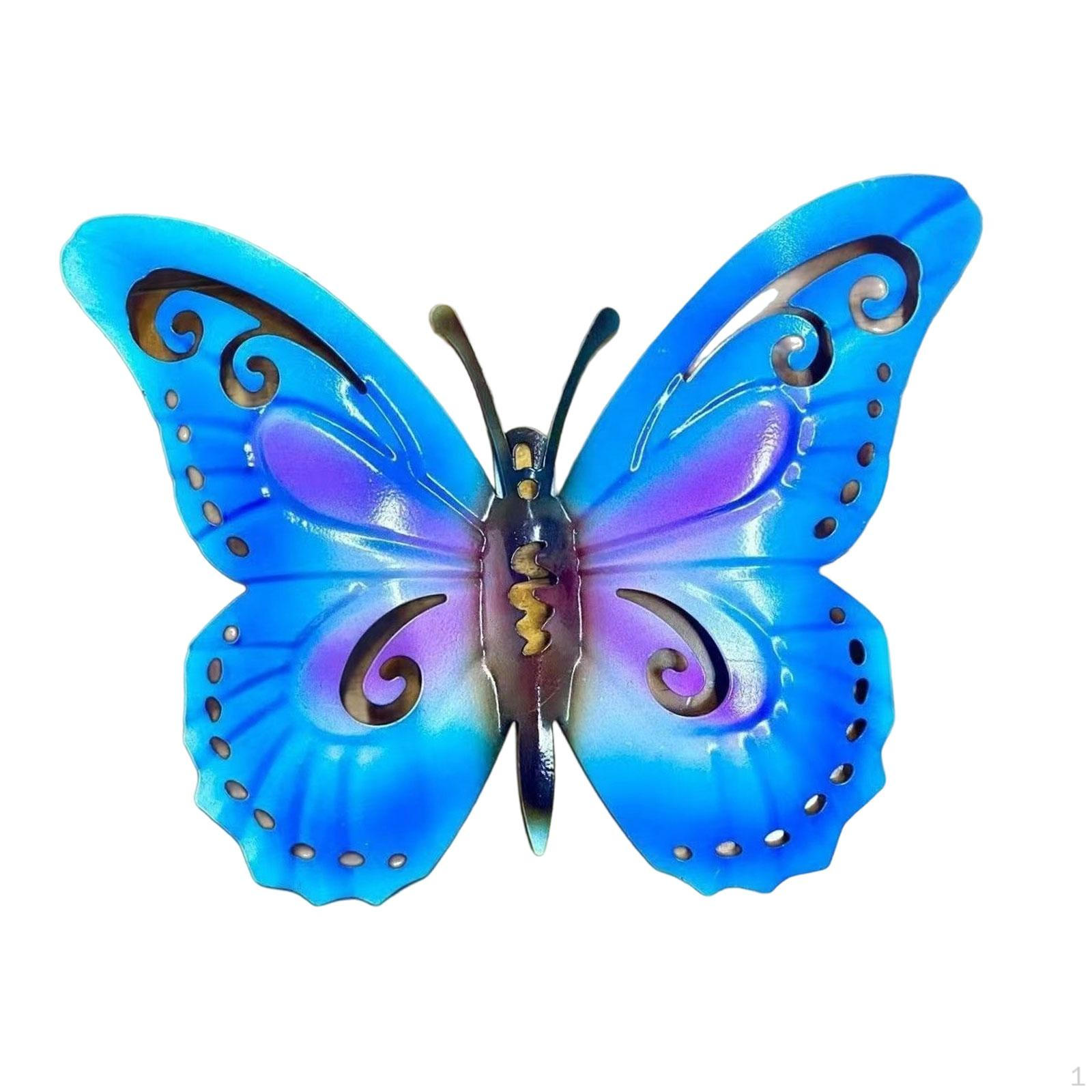 

Настенный декор Подвесное украшение Бабочка Искусство Скульптура Орнамент для двора Комнаты В помещении На улице Blue
