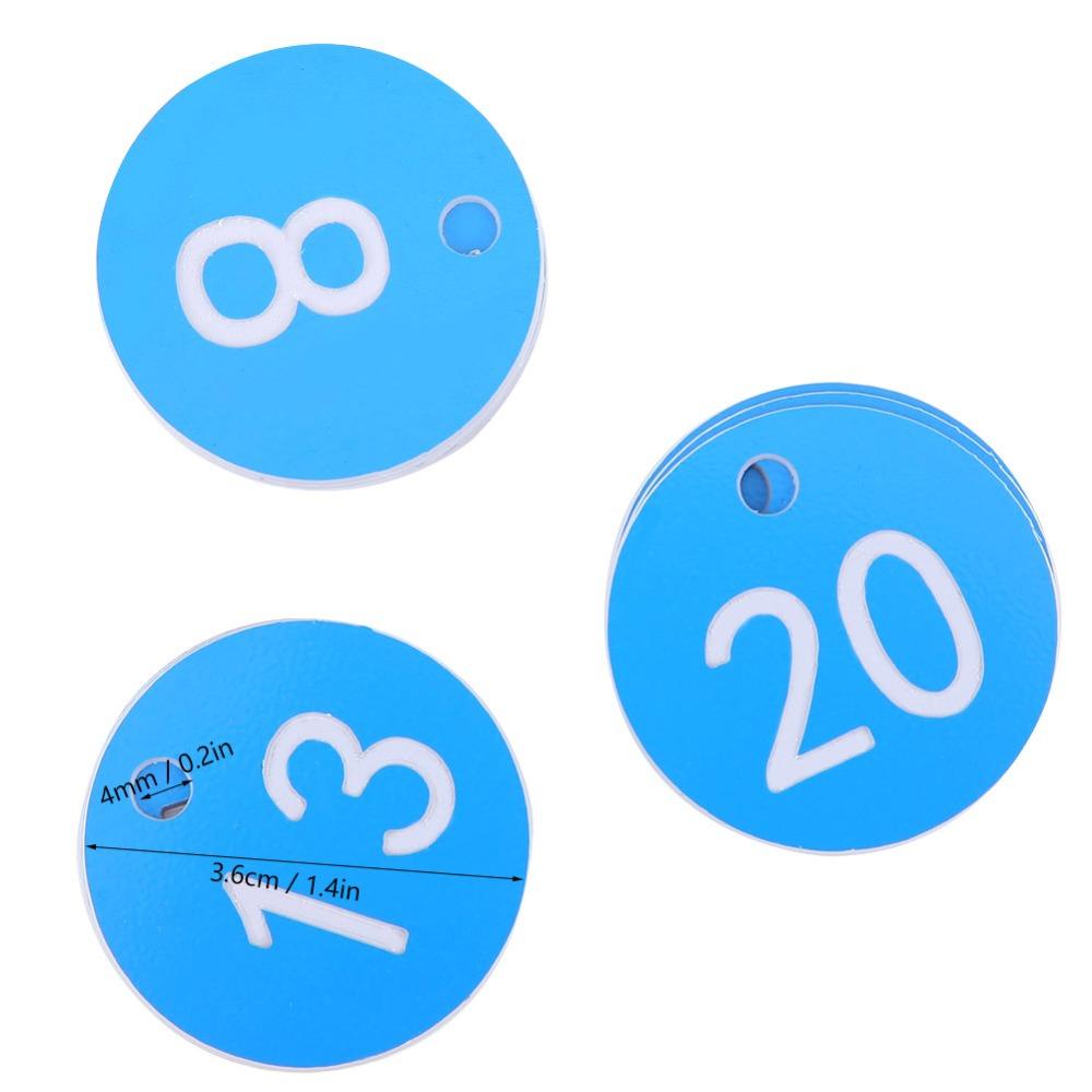 20Pcs ABS Farm Livestock Tags Round Shape Hanging Identification Tags Animal Tracking