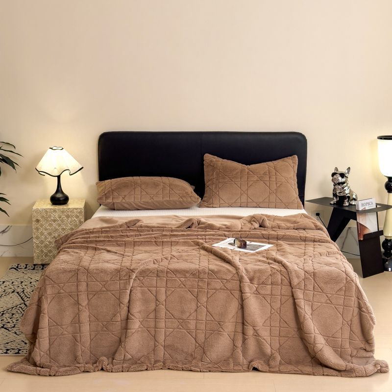Soft Flannel Throw Blanket Lightweight Warm Bed Blanket For Bedroom Couch