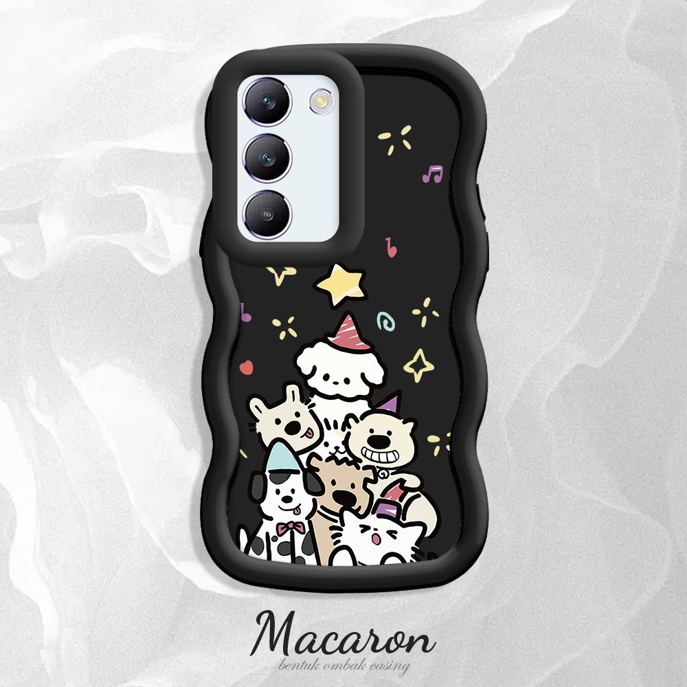 

Окрашенный узор Big Wave Edge Мягкий силиконовый материал Macaron чехол для телефона противоударный защитный резиновый чехол для OnePlus Vivo Motorola Moto Motorola Moto E14 чёрный