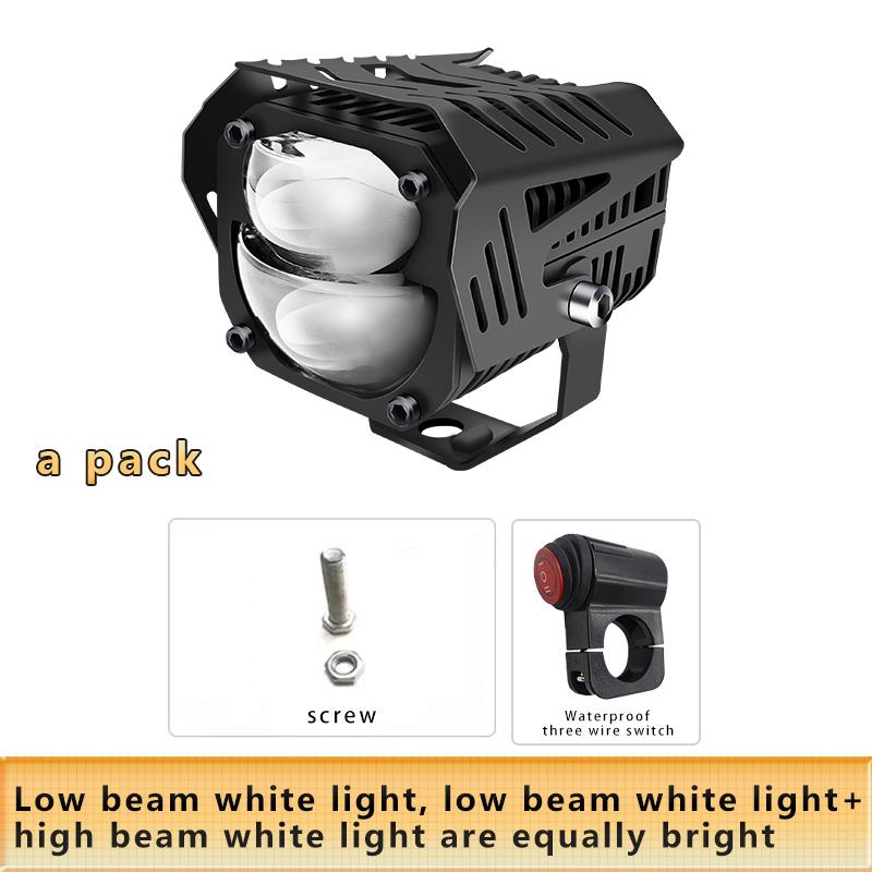 Motorcycle Work Light White High Low Beam Auxiliary Spotlight LED Driving Head Lights For Moto SUV ATV 4X4 offRoad Universal 12V