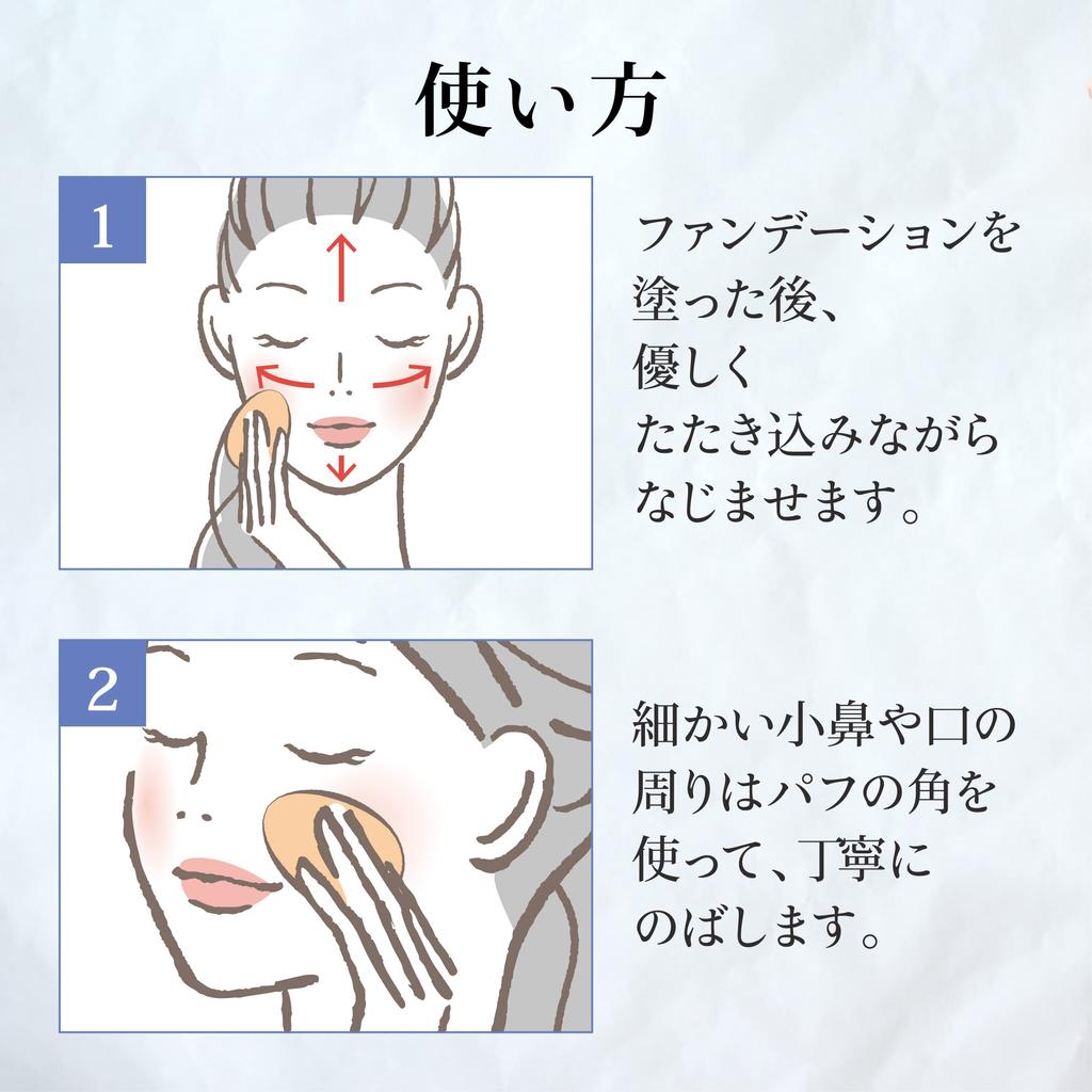 Sponge for Liquid Foundation with Carrying Case (egg Shape) [MEIKO MC Collection]