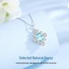 Tichiya Natural Topaz Snowflake Necklace for Women, S925 Sterling Silver, High-End Fashion Accessory