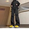 Vintage High Street Overalls Men's Straight Wide-leg Slacks New Fashion Trend
