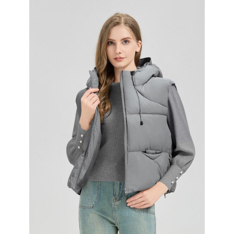 Baumwollweste Damen kurz Herbst und Winter neu Damen Baumwollweste ärmellos Baumwollweste