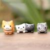6pcs Garden Decorations Lovely Wonderful Plastic Cartoon Cat Micro Landscape