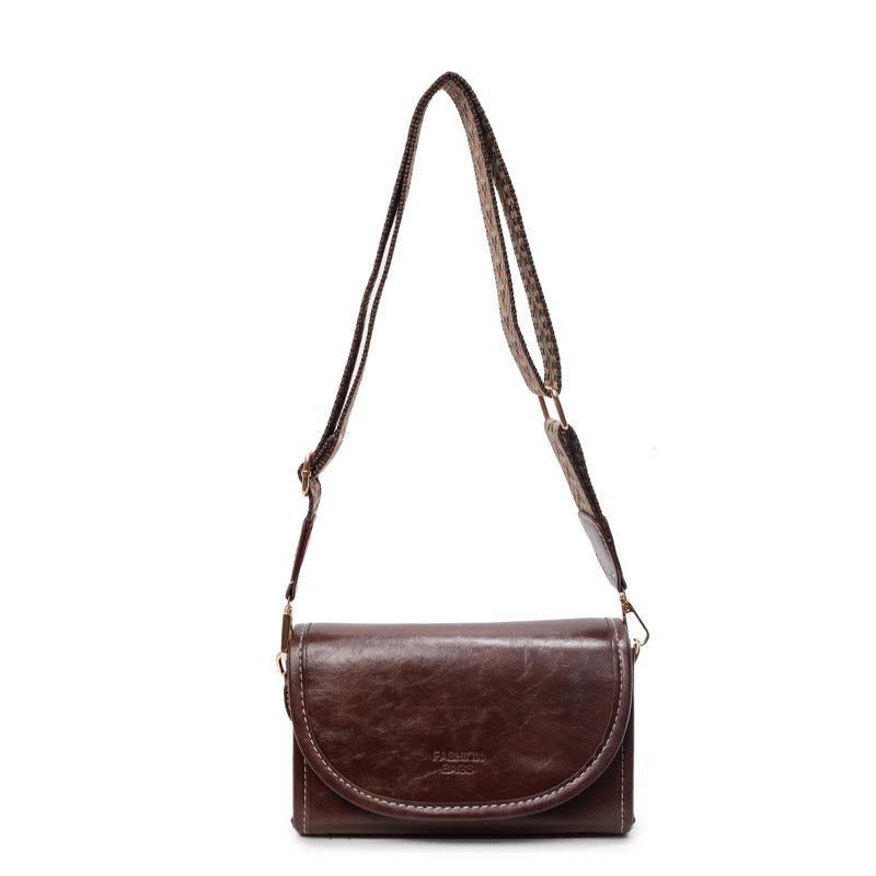 Simple Retro Fashion Trend Versatile Casual Wide Shoulder Strap Comfortable Shoulder Messenger Bag Small Square Bag Women's Bag