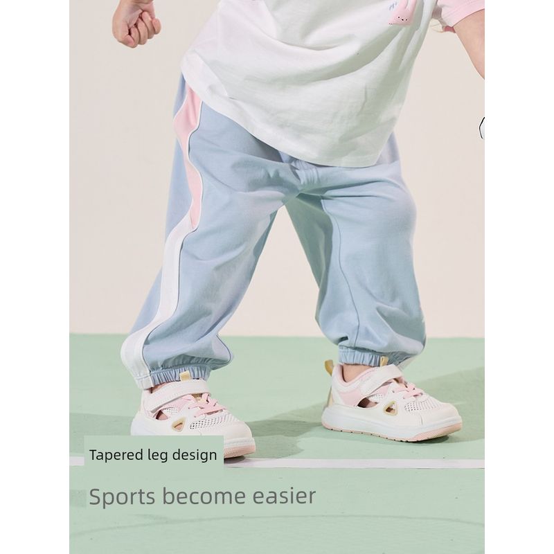 David Bella Girls' Pants Baby Pure Cotton Jogger Pants 2026 Summer New Stylish Children's Sports Pants Children's Clothing