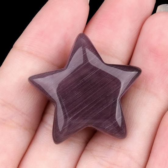 Mini-Sternfigur aus Kunstkristall Heilstein Sternförmige Verzierung Handgeschnitzte Taschensternsteine für Meditation Reiki Ausgleichsdekor