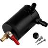 Universal Oil Catch Can Baffled 2-Port Aluminum Reservoir Oil Catch Tank with Drain Valve Fuel Tank Parts