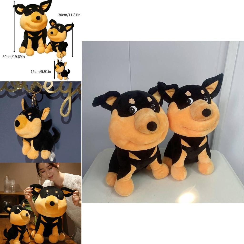 Funny Bee-stung Dog Plush Toy Keychain