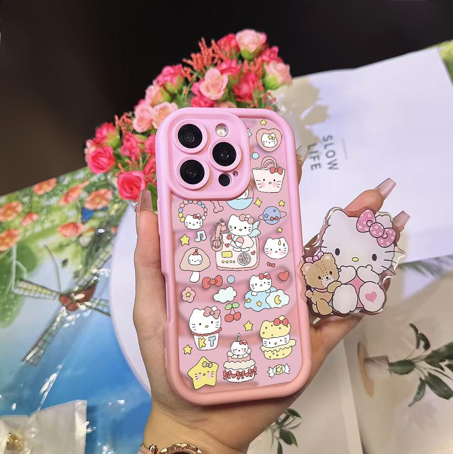 

Sanrio KT Stand Airbag Phone Case for Apple 14/15PM iPhone 12 Pro Max