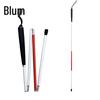 Luminous Roller Head Folding White Cane for the Blind - Reflective Aluminum Alloy, Four-Section Design
