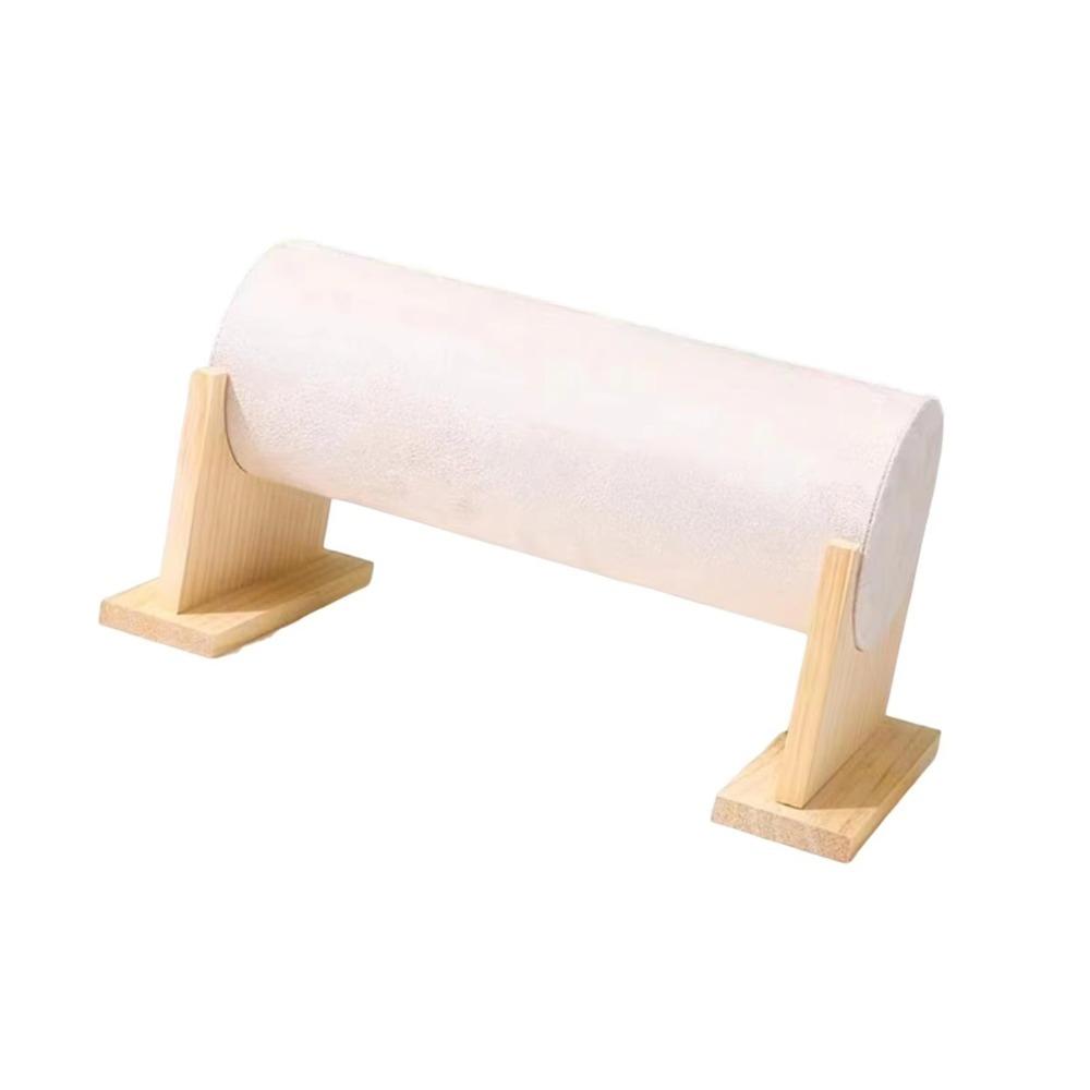

Velvet Surface Hairband Display Stand Original Wood Hair Tie Holder Bedroom Decor бежевий