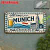 D Flatpc Cartello Metallico Vintage Placca da Esterno Decorazione Murale xcm Birra di Monaco e Spirito Bavarese Paesaggio Cartello in Alluminio