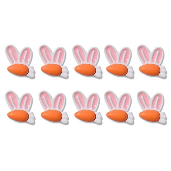10Pcs Nail Ornaments Removable DIY Metal Eco-friendly Lovely Bunny Decoration Manicure Design for Salon