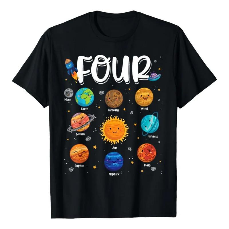 Camiseta Del Sistema Solar Planets Four, Ni?o De 4 A?os Que S