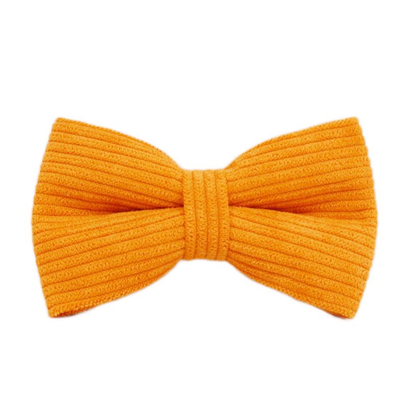 Orange Corduroy Dog Collar and Leash Set - New Style for Outdoor Use XS