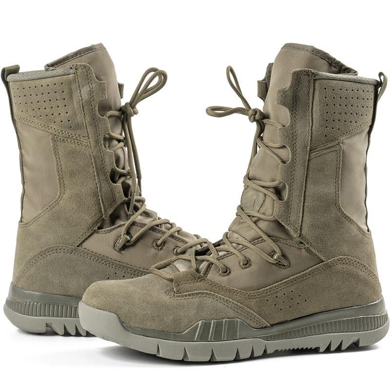Fashion 2024 New High Top Combat Boots Green Desert Brown Boot Lightweight Training Boots Hiking Boots Man Tactical Boots