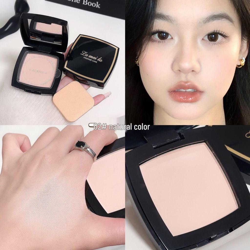 LAMEILA Compact Setting Powder with Concealer - Long-Lasting, Non-Caking, Transfer-Proof for Wet and Dry Use