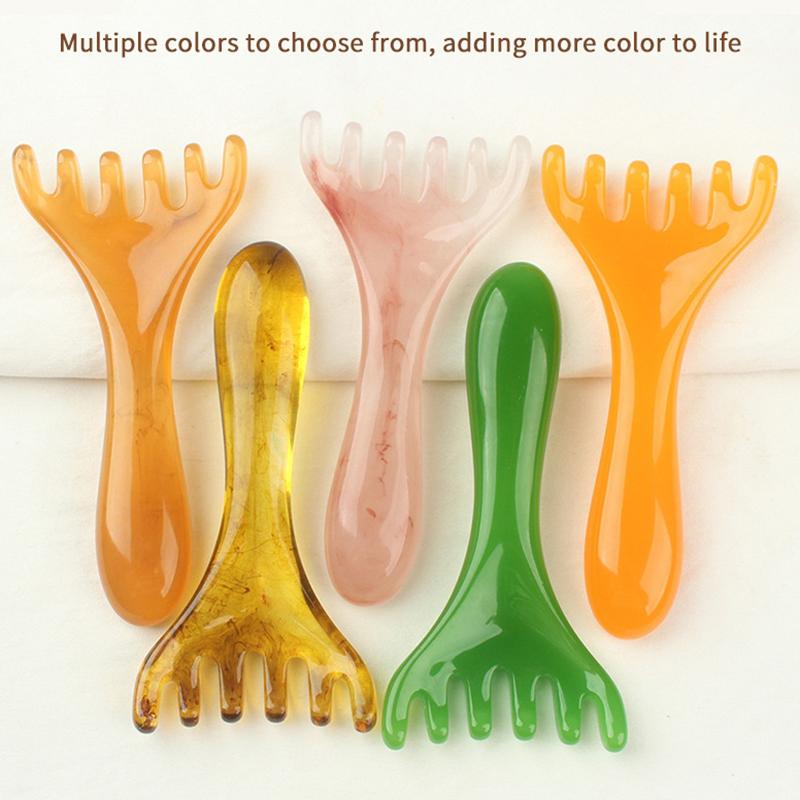 Head Massager Resin Deer Antlers Scalp Massage Gua Sha Head Relax Relief Stress Improve Sleep Scalp Scraping Massager