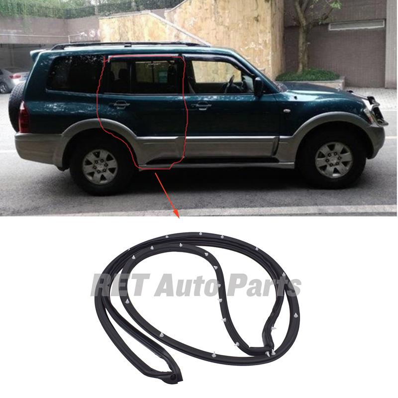 Car Door Rubber Seal Strip for Mitsubishi Montero Pajero MK3 MK4 V73 V77 V78 V93 V97 V98 Door Opening OTR Sealing Weatherstrip