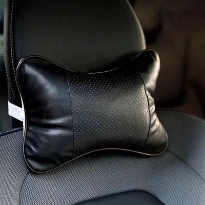 1 STÜCK Neue Auto Nackenkissen Beide Seiten PU-Leder Pack Kopfstütze zur Linderung von Kopfschmerzen Gefüllte Faser Universelles Autokissen