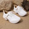 Women Casual Sneakers Spring New Breathable Mesh Comfort Soft Sole Chunky Sport Shoes Large Size Simple Versatile Platform Shoes
