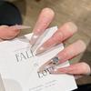 Cat's Eye Wearing Nail Pure Hand-made Nail Piece Fake Nail Wearing Nail Piece Advanced Sense Thin Dog Long