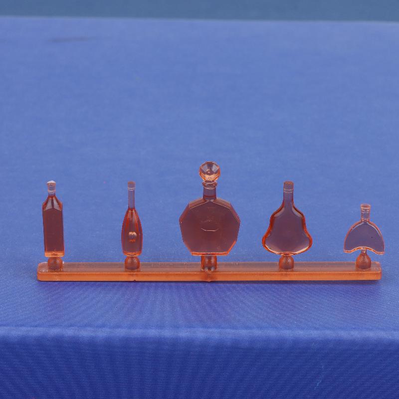 Miniatur-Weinglas und Flaschen-Set 1:12 Maßstab Puppenhaus Zubehör Transparent Mini Barware Modell Für Puppenhaus Bar Dekoration