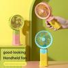 New USB Rechargeable Mini Handheld Fan Strong Wind Low Noise Macarons Fan 3 Speed Adjustable Small Electric Fan Summer Season