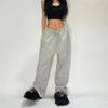 Trendige Damen-Sweatpants mit weitem Bein, Elastischer Bund mit Kordelzug, Entspannte Hose, Lässige Streetwear-Hose für den täglichen Gebrauch & zum Entspannen