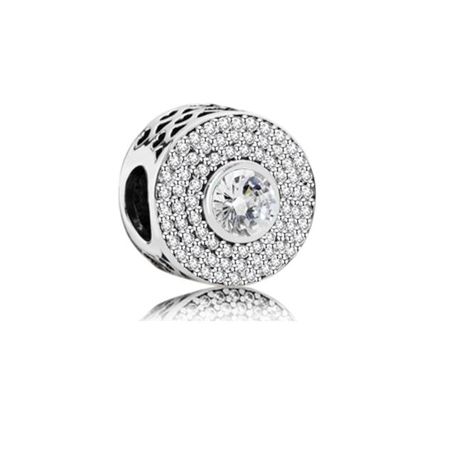 New Exquisite Lovely Copper Charm Fits Genuine Bracelet Accessories Women Jewelry Piece Colored Zircon Series Set