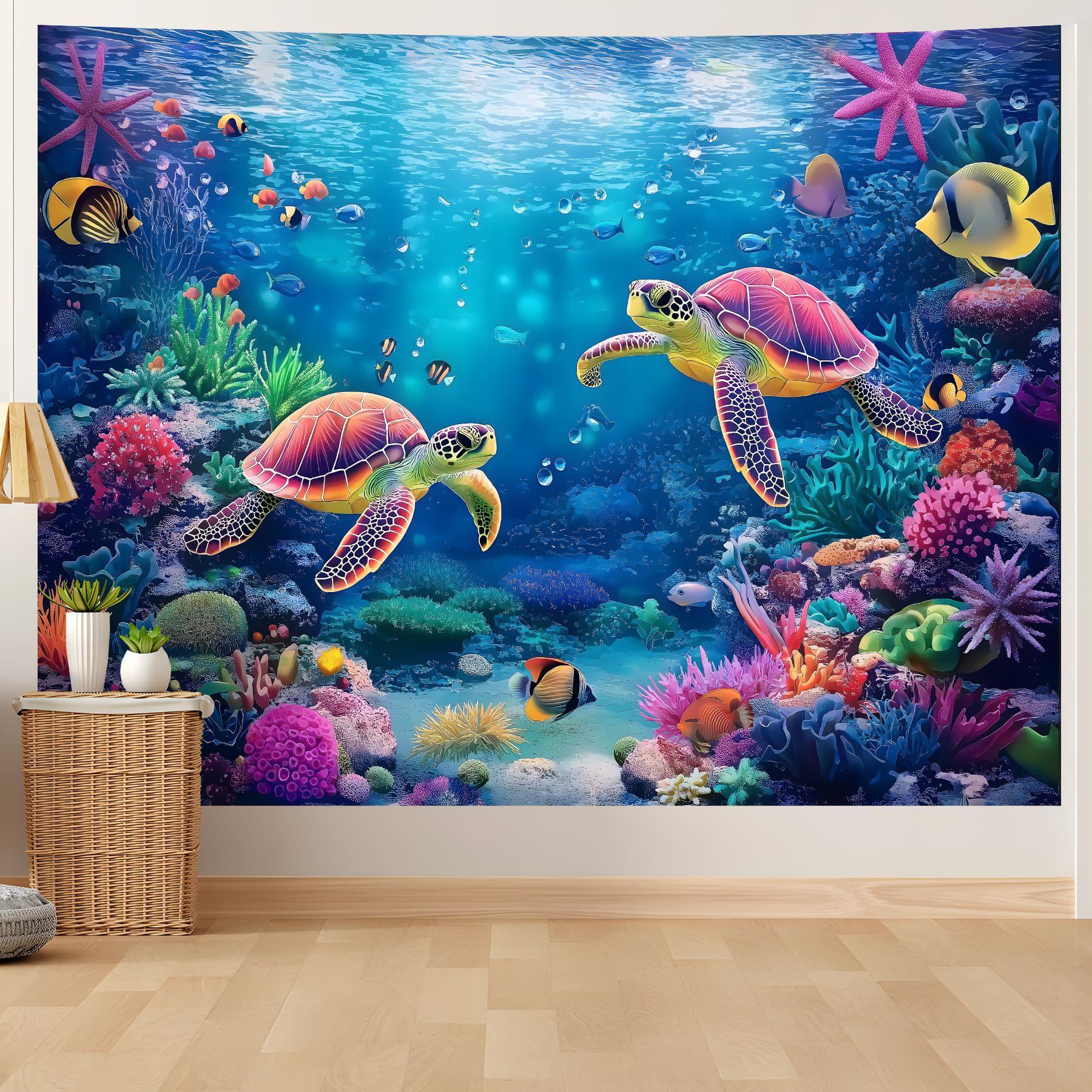 Underwater World tapestry 75x100 чёрный