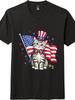 Patriotic Cat American Flag 4th July Summer Outdoor Casual Unisex T Shirt