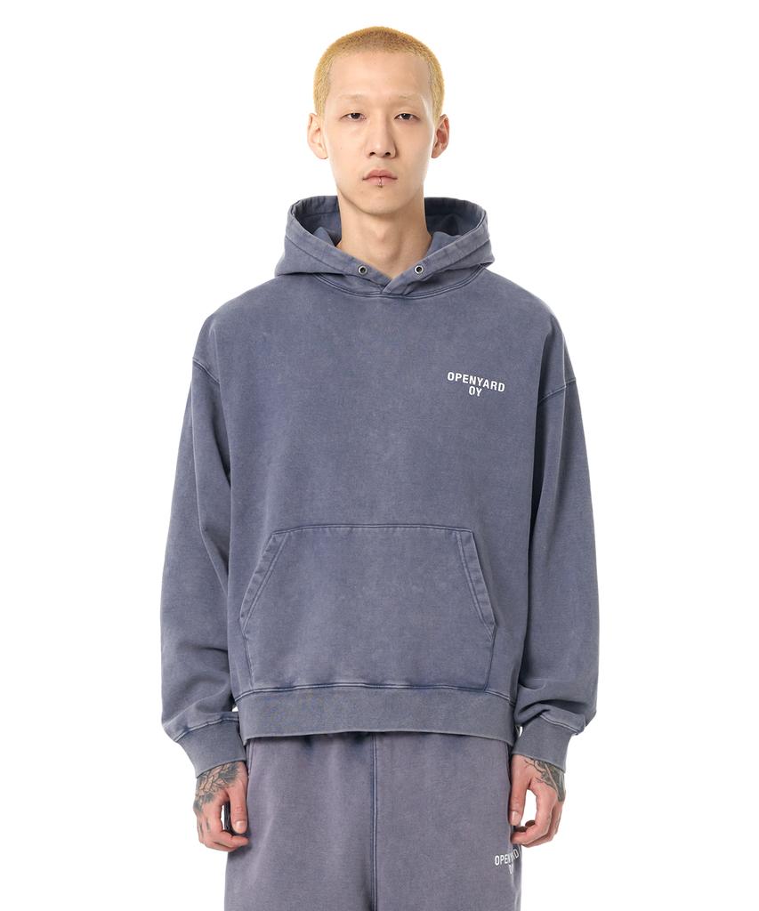 Vintage Washed Hoodie-Midnight Blue
