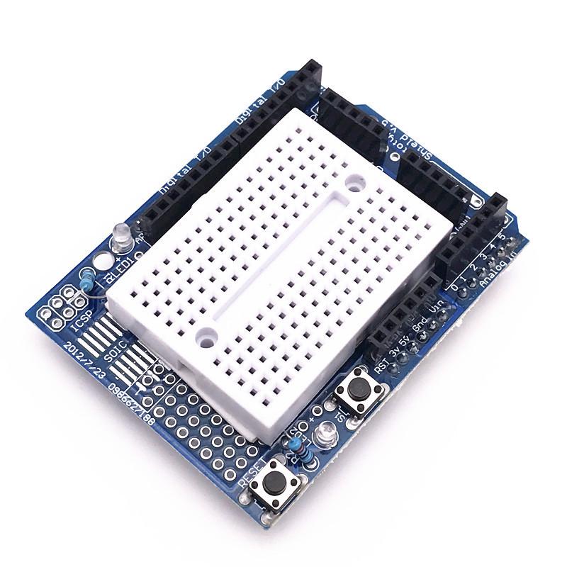 Scheda di Espansione Smart Car ProtoShield con Kit di Sviluppo Mini Breadboard