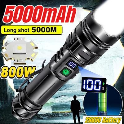 Rechargeable Flashlight Super Bright Portable Ultra Power Long Range Tactical Torch Lamp Outdoor Emergency Camping Lantern