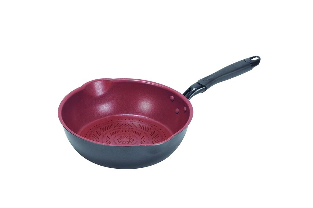 Pearl Metal Frying Pan 26cm Extra Deep IH Compatible Diamond Coat Cooksign Double-sided HB-5591