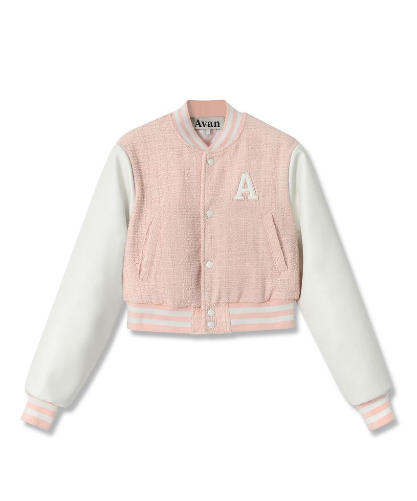 Avandress Atlantis Love Crop Varsity Jacket Pink