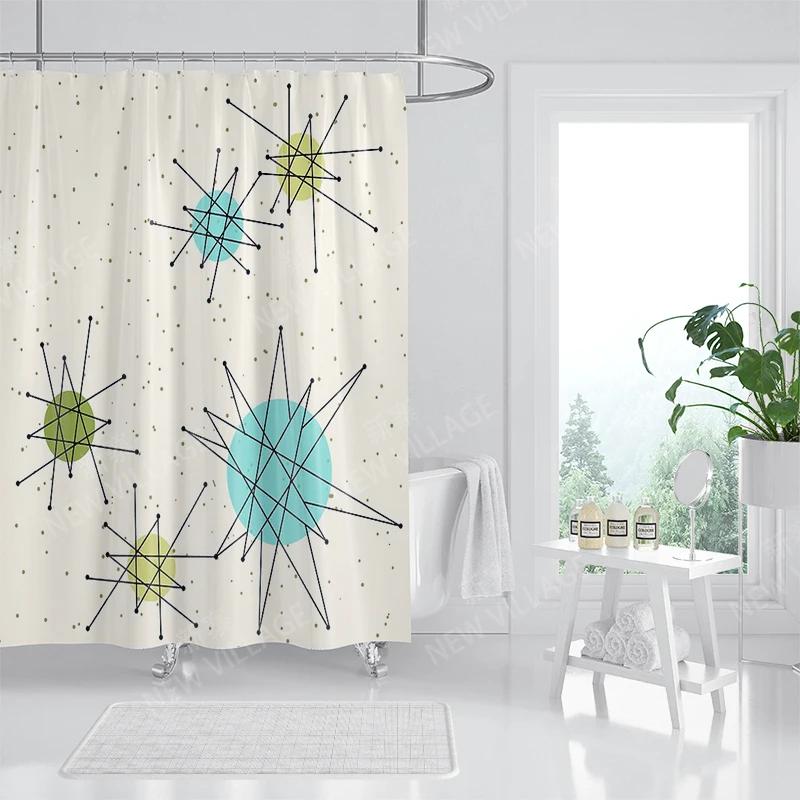 

Waterproof fabric shower curtains Bathroom curtain accessories Bath curtain for shower 180x200 240*200 boho decoration abstract W240XH200cm